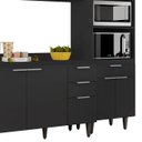 Ver imagem 7 de Armário de Cozinha com Tampo Cp02 240cm Pérola Preto Z34 - Mpozenato