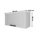 Ver imagem 2 de Armário de Cozinha Modulado Cz-3316 C/ 1 Porta Basculante 80cm Branco - Tecno Mobili