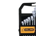 Ver imagem 4 de Jogo de Chave Estrela DIN838 8 Peças 6 a 22mm Aço Cromo Vanádio Cromado Collins