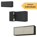 Ver imagem 2 de Kit Armário Cozinha Aéreo Canto 90cm com Aéreo 70cm e Aéreo 120cm Veneza Multimóveis Mp2287