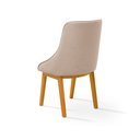 Ver mais imagens de Conjunto Mesa Jantar 1,20m Amadeirado 4 Cadeira Verona Linho Bege Luxo