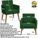 Ver imagem 2 de Poltrona Decor para Studio Cliente Tecido Suede Base Fixa Pés em Madeira Natural Suporta 120 Kg