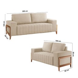 Sofá 2x3 Lugares Verona Meu Sofá Online - 5