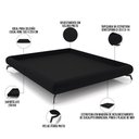 Ver imagem 5 de Cama Casal King Base Box Pés de Ferro Estilo Industrial 210cm Otto P05 Veludo Preto- Lyam Decor