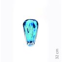 Ver imagem 2 de Vaso Cristal Murano Água Marinha e Esmeralda São Marcos 32cm