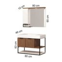 Ver imagem 2 de Conjunto de Banheiro Chicago 80cm