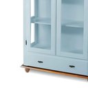 Ver imagem 2 de Cristaleira de Madeira Maciça 2 Portas 1 Gaveta 3 Prateleiras Pés Torneados Florença 303