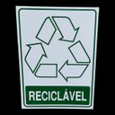 Ver imagem 3 de Kit 2 Placa Adesiva Sinalização Lixo Reciclavel Adesivo