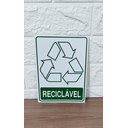 Ver imagem 4 de Kit 2 Placa Adesiva Sinalização Lixo Reciclavel Adesivo