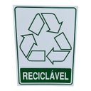 Ver imagem 2 de Kit 2 Placa Adesiva Sinalização Lixo Reciclavel Adesivo