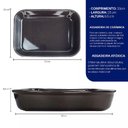 Ver imagem 4 de Assadeira Retangular Castanho 33x26x6,5cm - D1463 - Dolce Home
