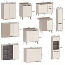 Ver imagem 4 de Armário Cozinha Completa Canto 10 Peças Stylo C/ Paneleiro Cor:beige