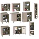 Ver imagem 5 de Armário Cozinha Completa Canto 10 Peças Stylo C/ Paneleiro Cor:beige