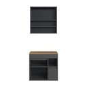 Ver imagem 5 de Conjunto Banheiro Gabinete e Espelheira 3 Portas 1 Gaveta Suspenso 60cm Multimóveis Crart-CON010.Gra