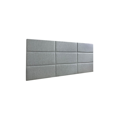 Cabeceira Estofada Queen 9 Blocos Não É Segredo Suede Animale Cinza 160x90