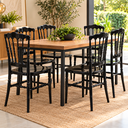 Ver imagem 2 de Conjunto 6 Cadeiras Dior Pretas em Polipropileno para Sala, Cozinha e Espaço Gourmet