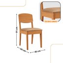 Ver imagem 4 de Mesa de Jantar Loren 90cm Tampo Mdf Canto Reto e 4 Cadeiras Copper Moderna Mobília