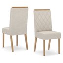 Ver imagem 5 de Conjunto Mesa de Jantar Natalí com Vidro e 4 Cadeiras Nina Henn - Nature/off White/linho