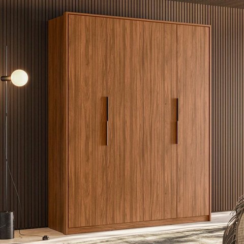 Guarda Roupa Casal Attore 4 Portas - Demobile:nogueira Touch