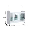 Ver imagem 4 de Berço / Mini Cama Infantil Bala de Menta 3 em 1 Rústico/Branco - Henn