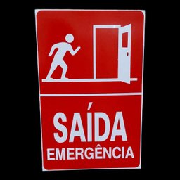 Kit 2 Placa de Sinalização Saida de Emergencia 20 X 30 Cm - 3
