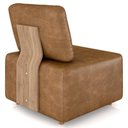 Ver imagem 7 de Poltrona Sala de Estar Decorativa Rovier Sintético Caramelo Z32 - Mpozenato