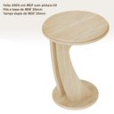 Ver imagem 7 de Mesa de Apoio Mdf Sala de Estar 50 Cm 4625 Naturale Arly