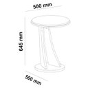 Ver imagem 3 de Mesa de Apoio Mdf Sala de Estar 50 Cm 4625 Naturale Arly