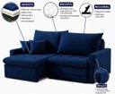 Ver imagem 2 de Sofá Cristal Caixa Zero 220cm - Azul