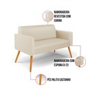 Ver imagem 5 de Sofá Namoradeira Pés Palito Castanho Marisa Corino D03 - D\'rossi Cor Bege