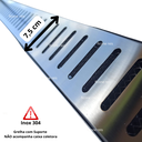 Ver imagem 2 de Ralo Linear 7,5cm x 50cm Inox 304 Padrão com suporte e Tela Anti Insetos Borda de Piscina Varanda Fi