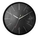 Ver imagem 1 de Relógio Parede Herweg Vidro 34,6 Cm Preto Fosco 6869 Preto - Preto