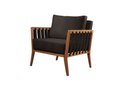 Ver imagem 1 de Poltrona Decorativa Couro Preto Lua