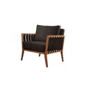 Ver imagem 1 de Poltrona Decorativa Couro Preto Lua