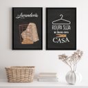 Ver imagem 2 de Kit 2 Quadros Decorativos Lavanderia Preto E marrom 2 24x18cm - com Vidro:madeira Branca