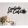 Painel Decorativo Cantinho Do Café Hasttag Mdf Preto Fosco - 2