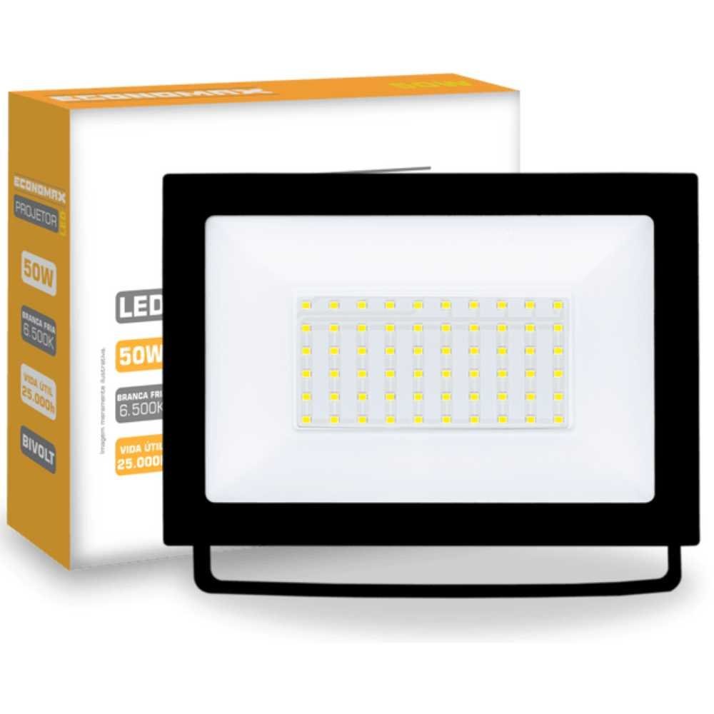 Refletor Slim 50W Alta Potência IP65 6.500K Branca ECONOMAX - 5
