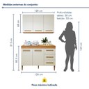 Ver imagem 3 de Lavanderia Modulada Armário Aéreo e Balcão Brasília