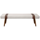 Ver imagem 3 de Puff Recamier Retangular para Sala Quarto Belt 195cm Bouclê - Sofa Store:bouclê Bege Marfim