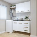 Ver imagem 1 de Lavanderia Modulada Armário Aéreo e Balcão Brasilia