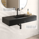 Ver imagem 2 de Bancada Cuba Esculpida de Porcelanato para Banheiro Alto Padrão Portobello 100x45x15cm Acetinado 