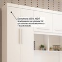 Ver mais imagens de Guarda-roupa Infantil 4 Portas com Bicama e Baú 100% MDF 160cm Bemzi Espresso Móveis