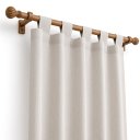 Ver imagem 1 de Kit Varão Cortina Madeira 2m 19mm Completo com Suporte e Ponteira Sala Quarto Decorativo - 1 Varão