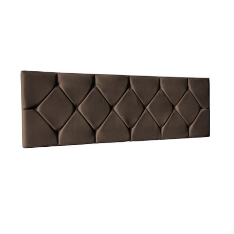 Cabeceira Painel Cama Box Casal 195 cm Mariana - Marrom Corino