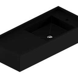 Bancada Cuba Esculpida de Porcelanato para Banheiro Alto Padrão Portobello 100x45x15cm Acetinado  - 2