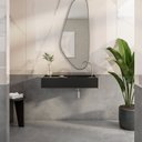 Ver imagem 4 de Bancada Cuba Esculpida de Porcelanato para Banheiro Alto Padrão Portobello 100x45x15cm Acetinado