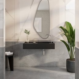 Bancada Cuba Esculpida de Porcelanato para Banheiro Alto Padrão Portobello 100x45x15cm Acetinado  - 4