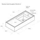 Ver imagem 3 de Bancada Cuba Esculpida de Porcelanato para Banheiro Alto Padrão Portobello 100x45x15cm Acetinado