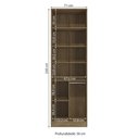 Ver imagem 2 de Guarda Roupa sem Portas Closet Modulado 71cm Linha Modulado Adapt Arm71amdp Kappesberg - Nogueira