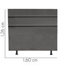 Ver imagem 3 de Cabeceira Estofada Argentina 160cm Queen Size para Cama Box Suede Cinza Escuro Grafite Gat Magazine